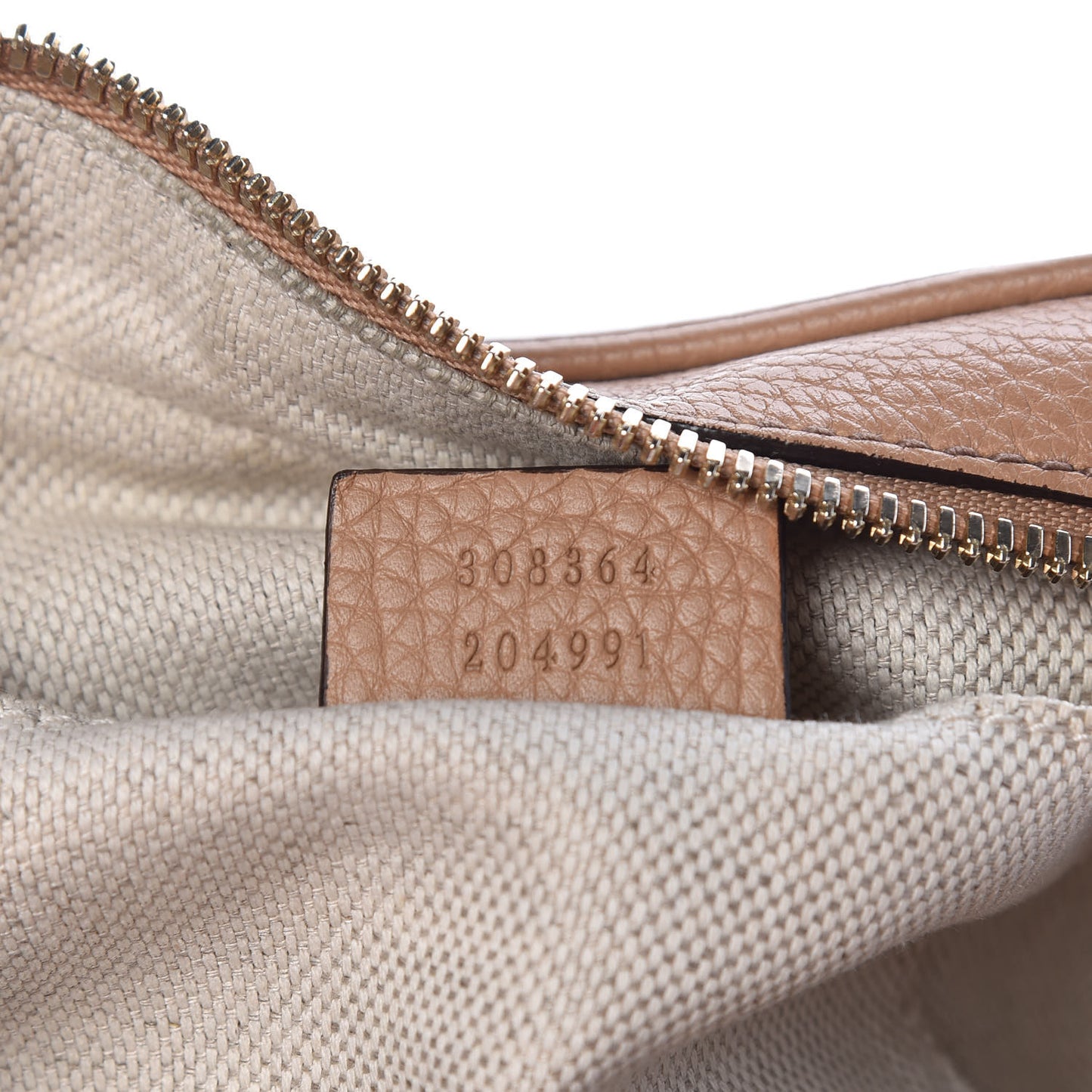 Pebbled Calfskin Small Soho Disco Bag Camelia