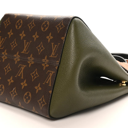 Louis Vuitton Calfskin Monogram Fold Tote PM Cream Khaki Black 9 of 9