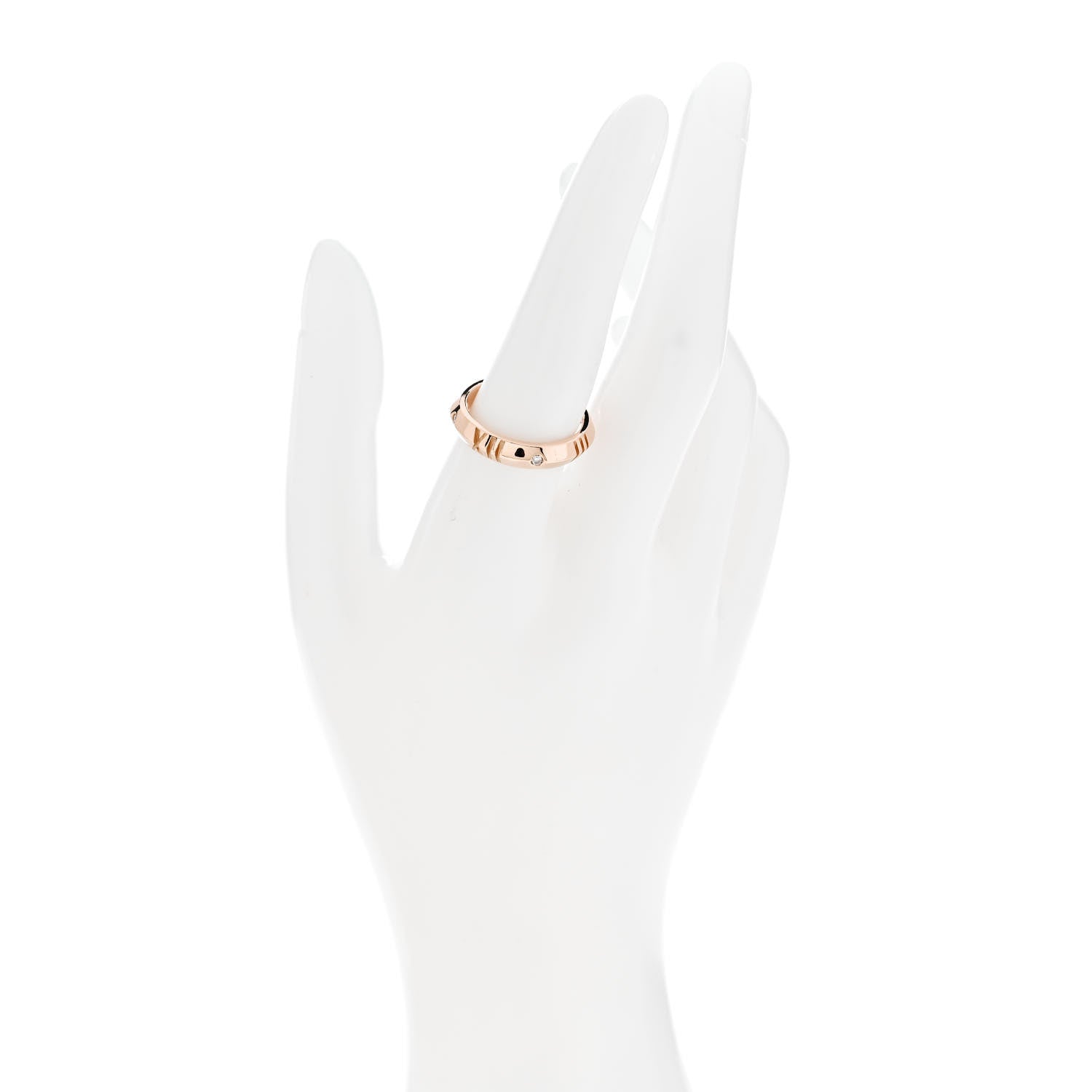 Tiffany 18K Rose Gold Diamond Narrow Atlas X Closed Ring 57 8 2 of 6