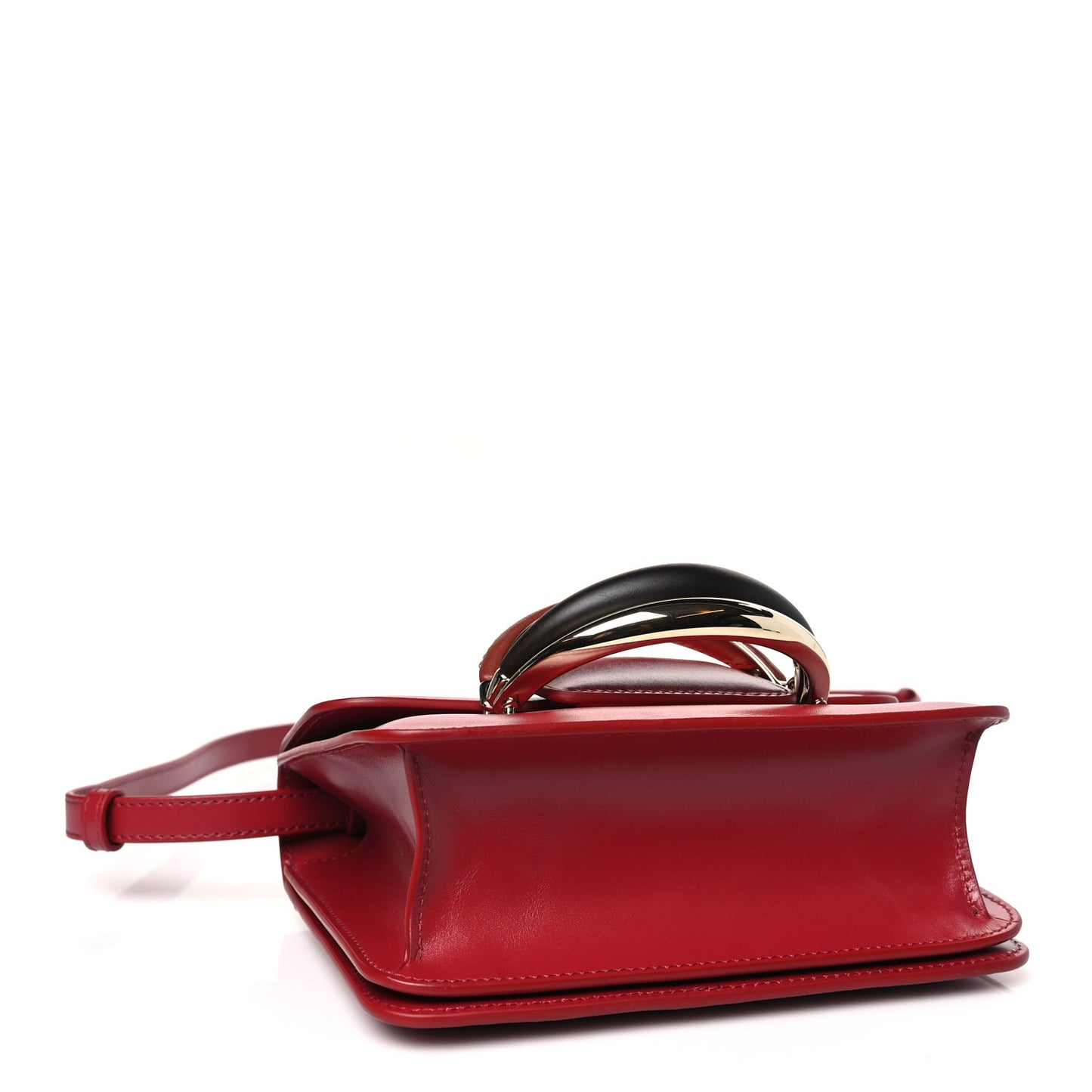 Calfskin Kattie Shoulder Bag Smoked Red