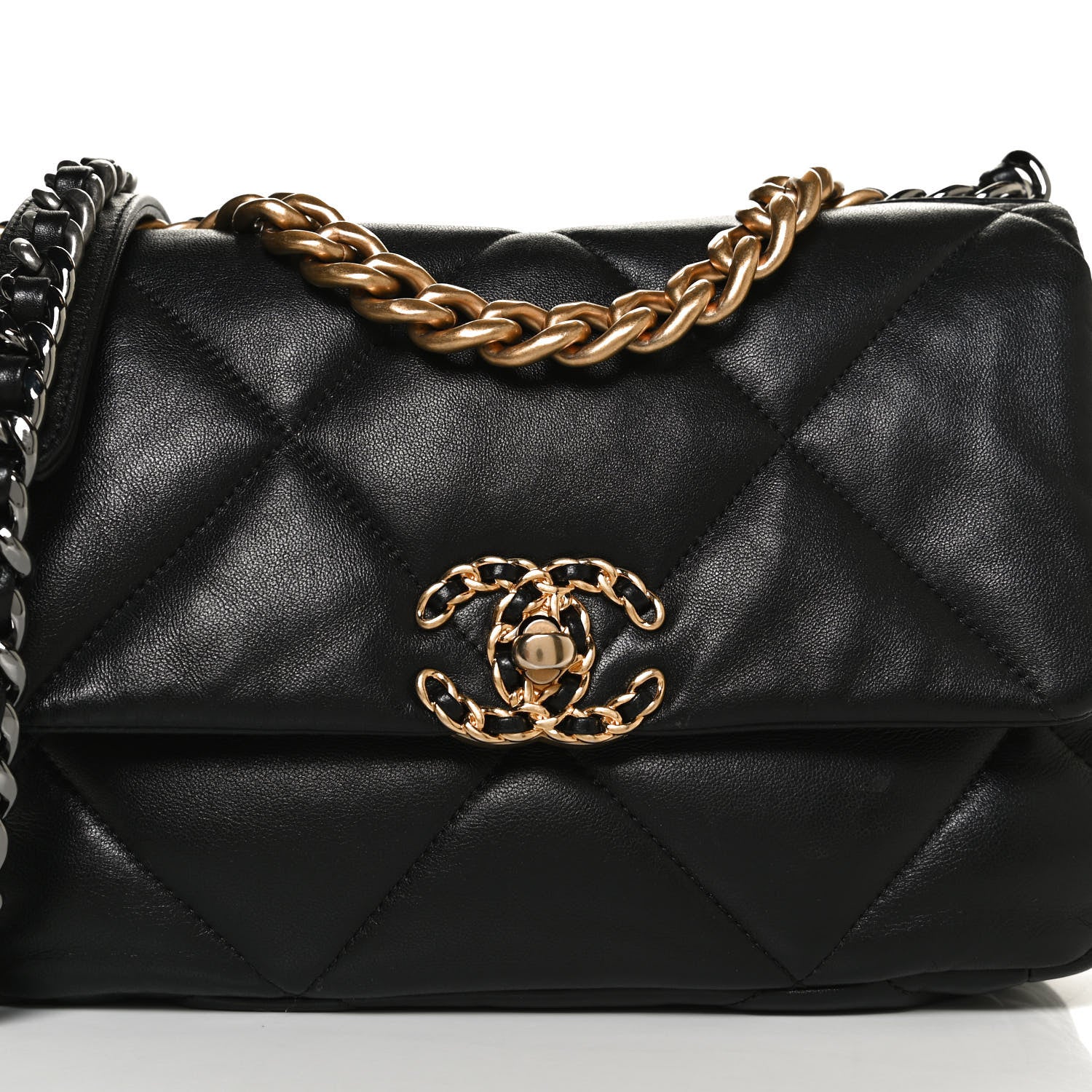 Chanel Lambskin Quilted Medium Chanel 19 Flap Black 8 of 10
