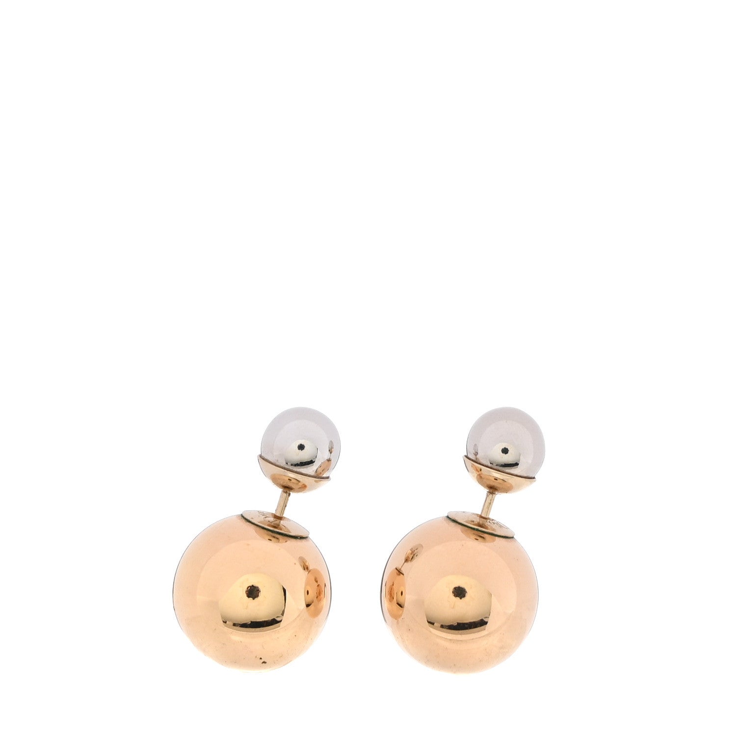 Christian Dior Mise En Dior Tribal Earrings Gold Silver 1 of 4