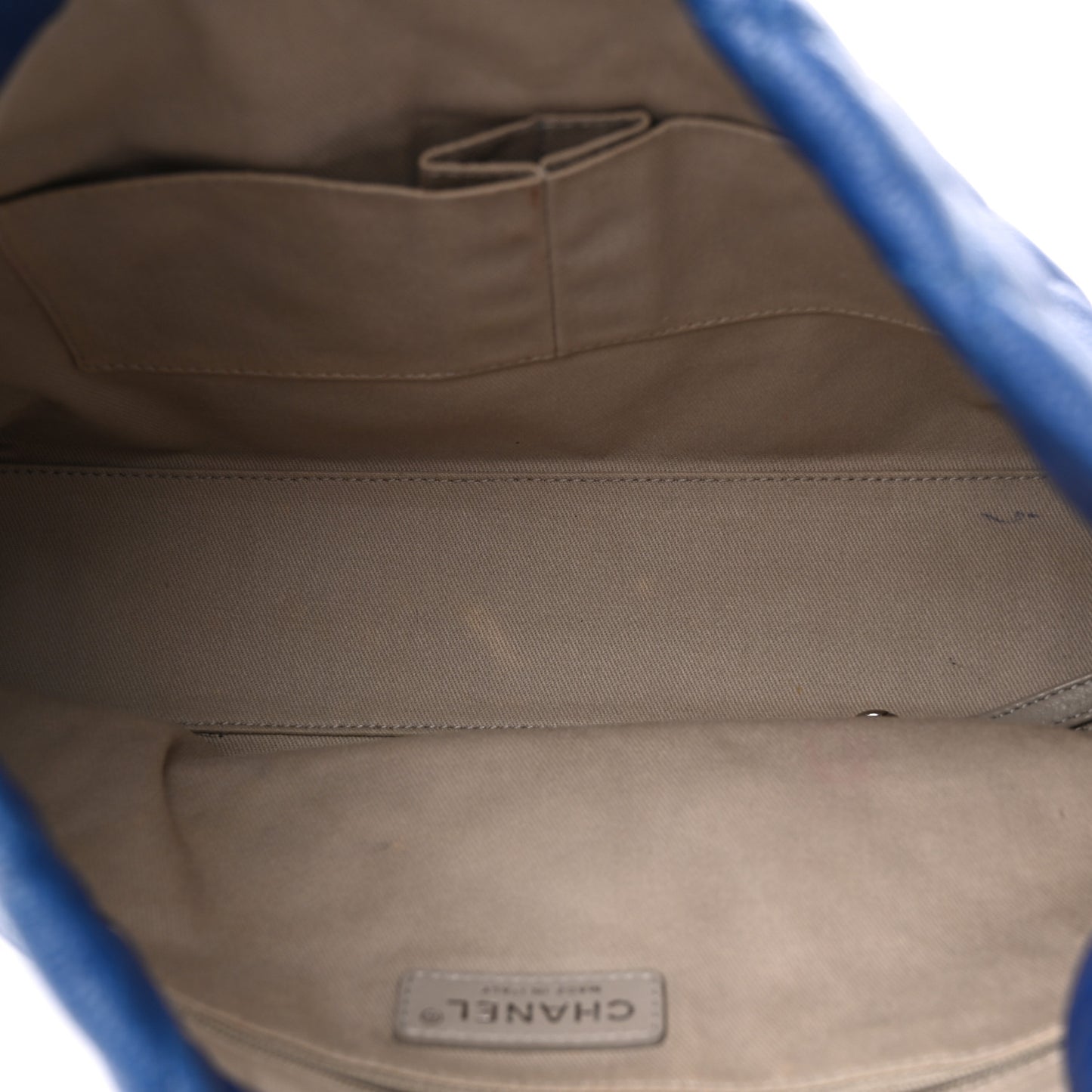 Caviar Quilted Easy Zip Tote Cobalt Blue