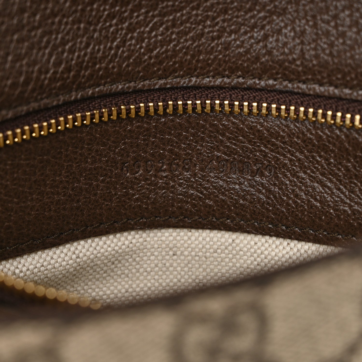 Gucci GG Supreme Monogram Textured Dollar Calfskin Blondie Chain Shoulder Flap Bag Beige Ebony New Acero 6 of 10