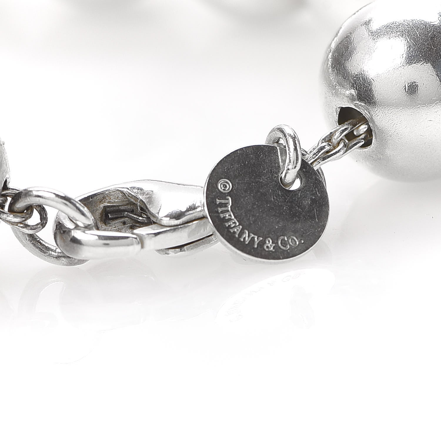 Tiffany Sterling Silver 10mm HardWear Ball Bracelet 5 of 5