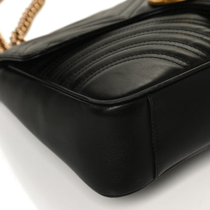 Gucci Calfskin Matelasse Medium GG Marmont Shoulder Bag Black 13 of 13