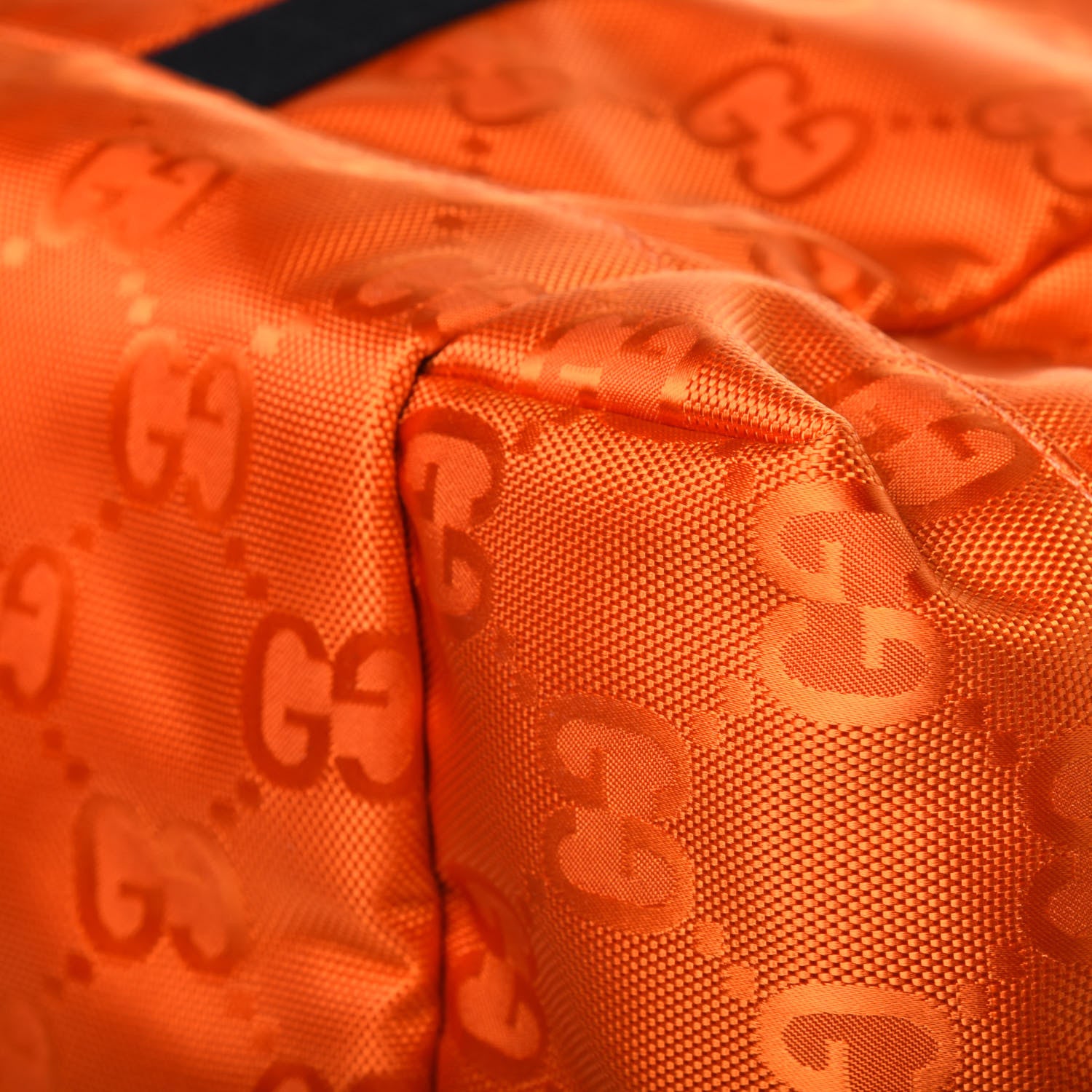 Gucci Econyl Nylon Monogram Off The Grid Duffle Bag Carrot Orange Black 11 of 14
