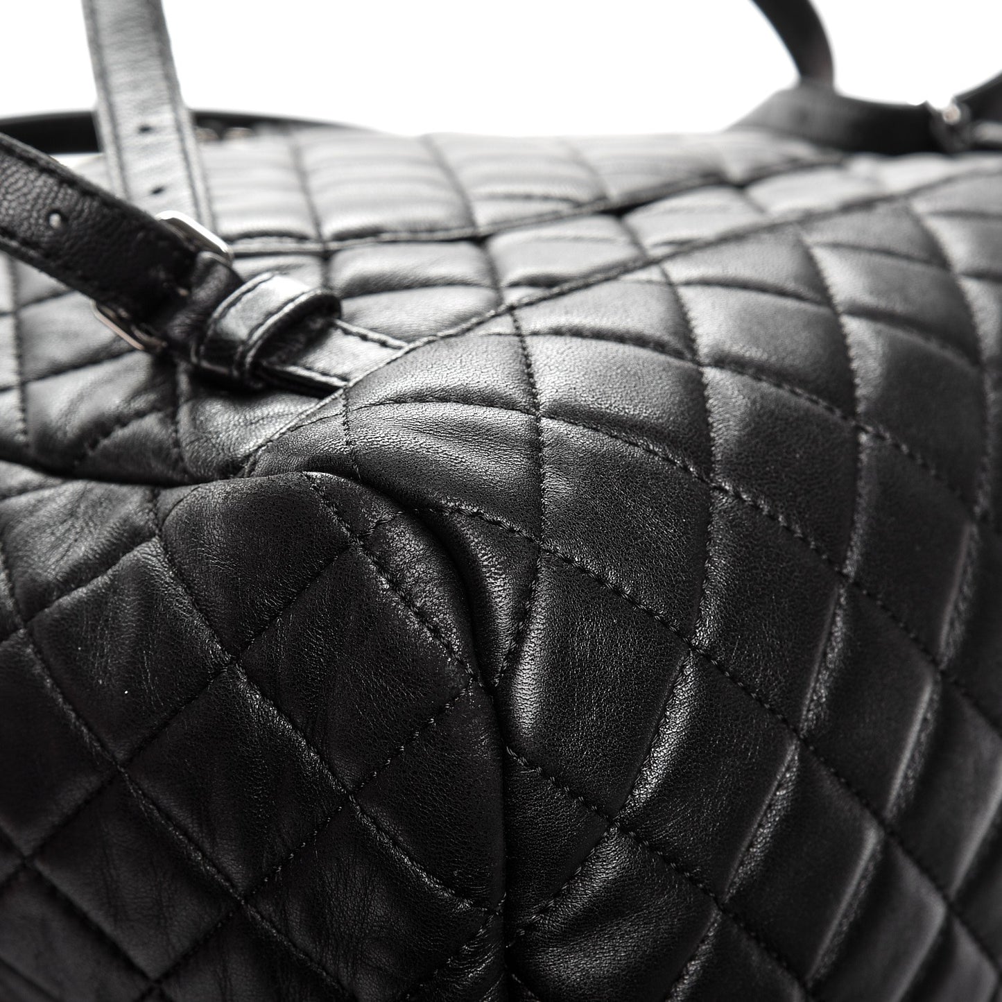 Lambskin Quilted Large Urban Spirit Backpack Black
