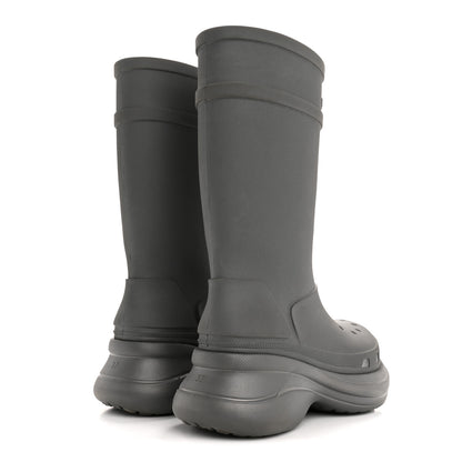 Balenciaga X CROCS Rubber Womens Rain Boots 37 Grafite 4 of 9