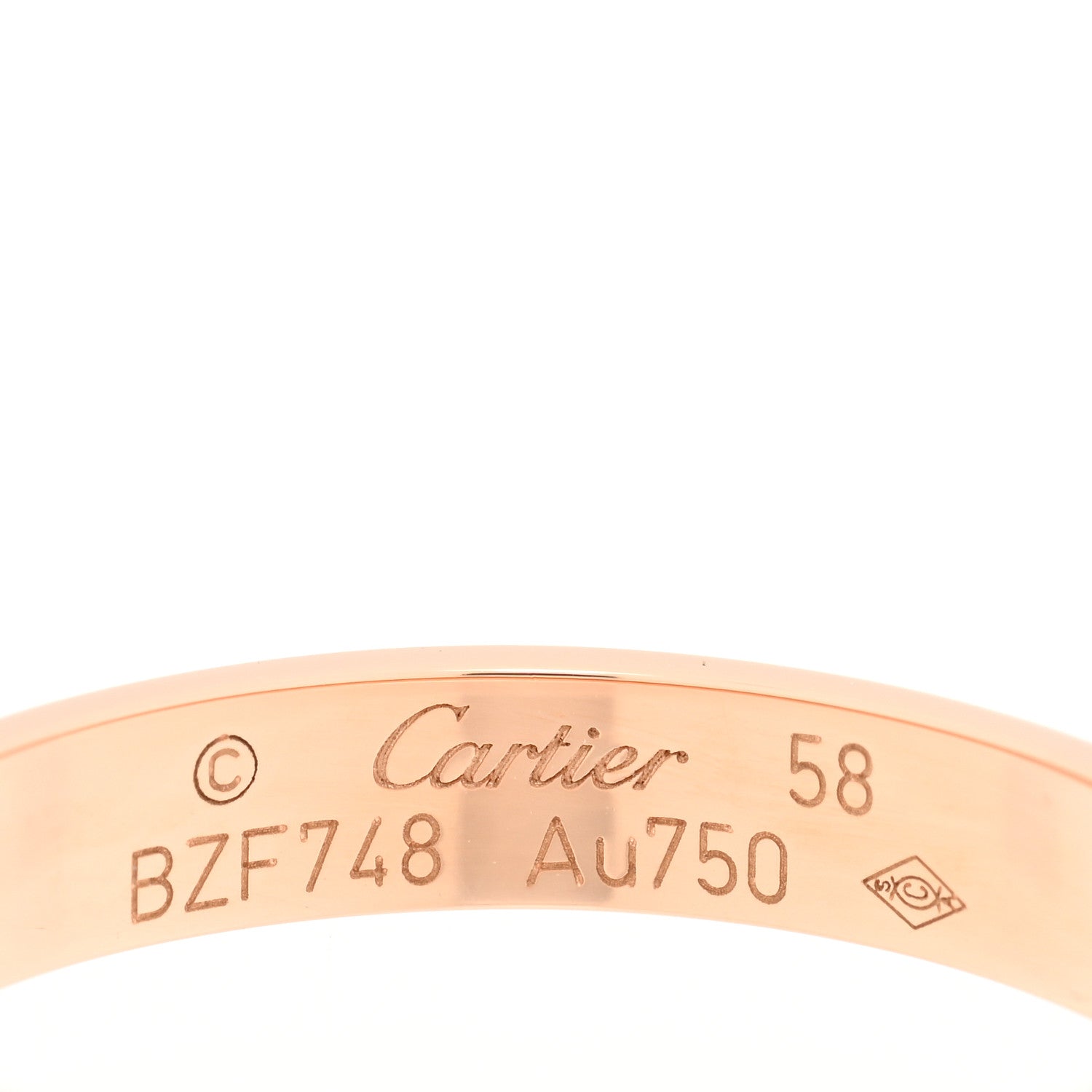 Cartier 18K Pink Gold 3.5mm LOVE Wedding Band Ring 58 8.25 4 of 4