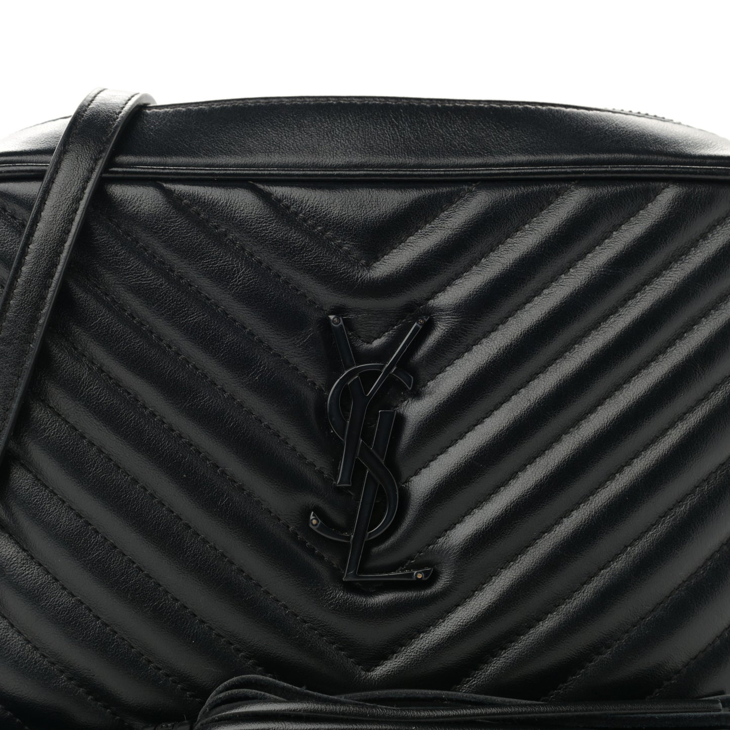 Calfskin Matelasse Monogram Lou Camera Bag Black