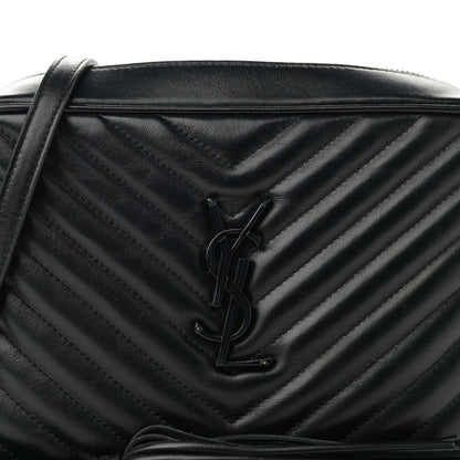Saint Laurent Calfskin Matelasse Monogram Lou Camera Bag Black 8 of 13