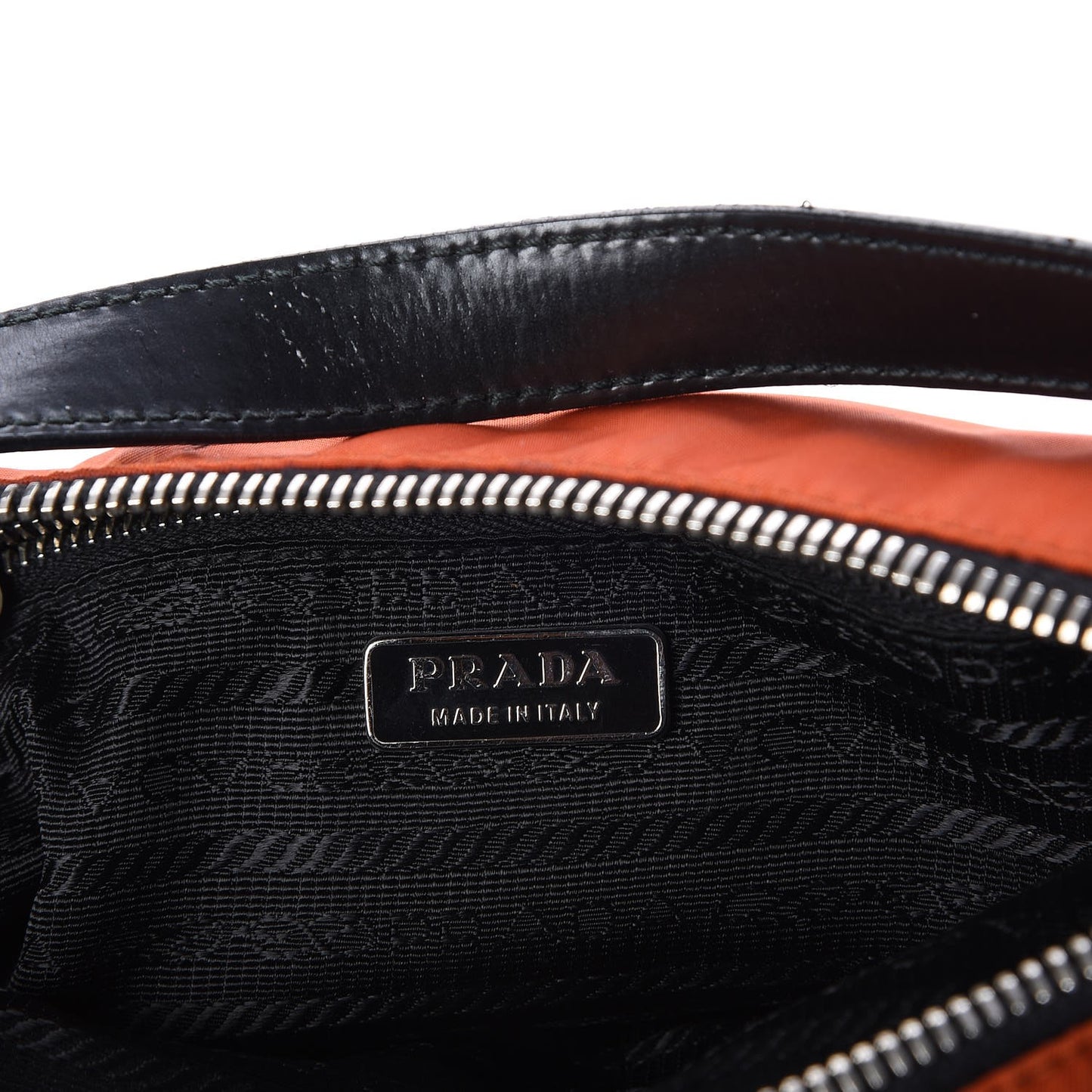 Tessuto Nylon Small Shoulder Bag Mandarino Black