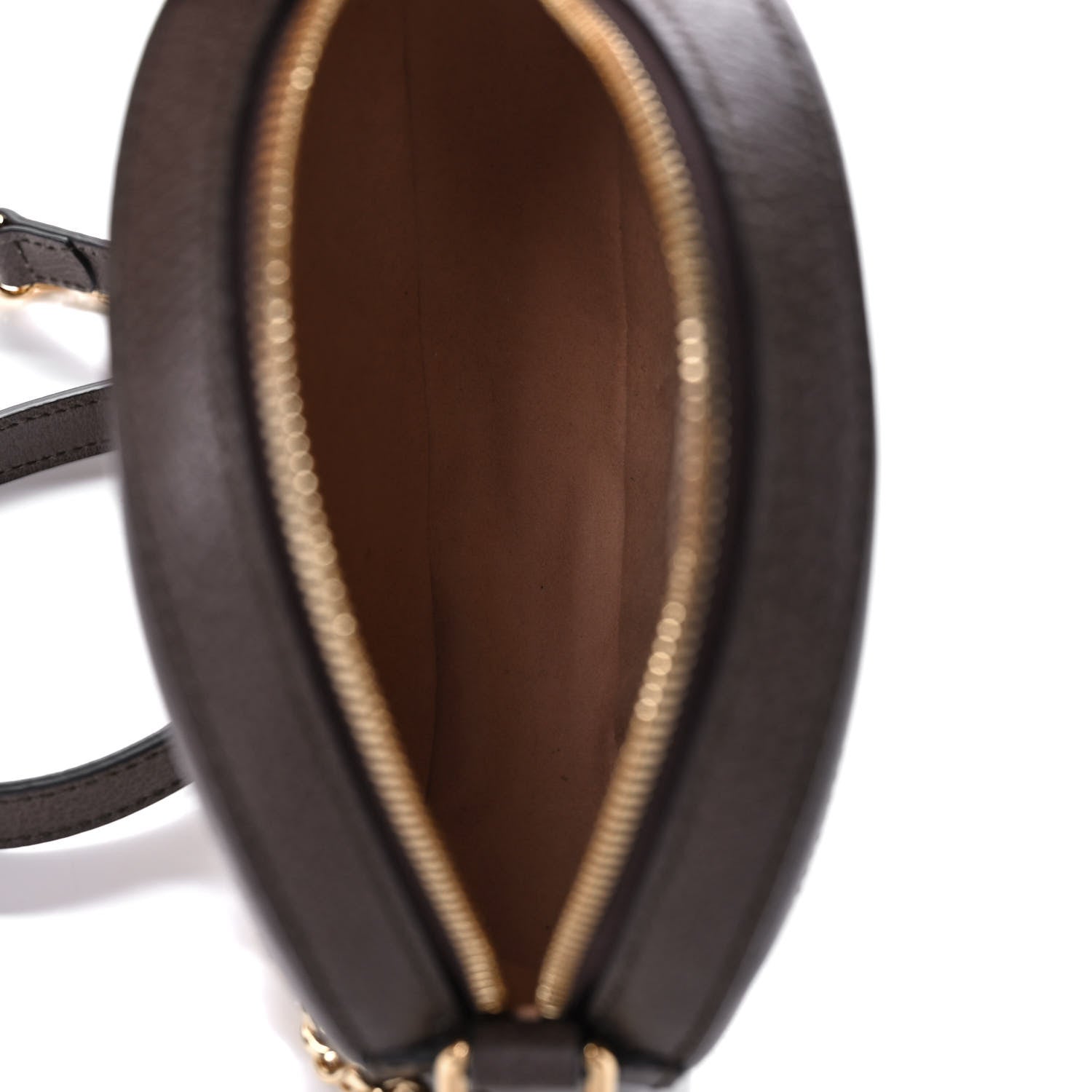 Gucci GG Supreme Monogram Web Mini Ophidia Round Shoulder Bag Brown 5 of 12