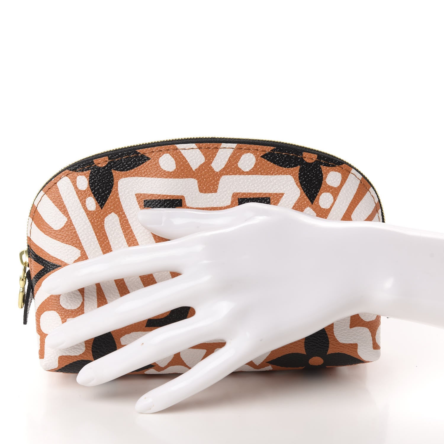 Louis Vuitton Monogram Giant Crafty Cosmetic Pouch Crème Caramel 2 of 6