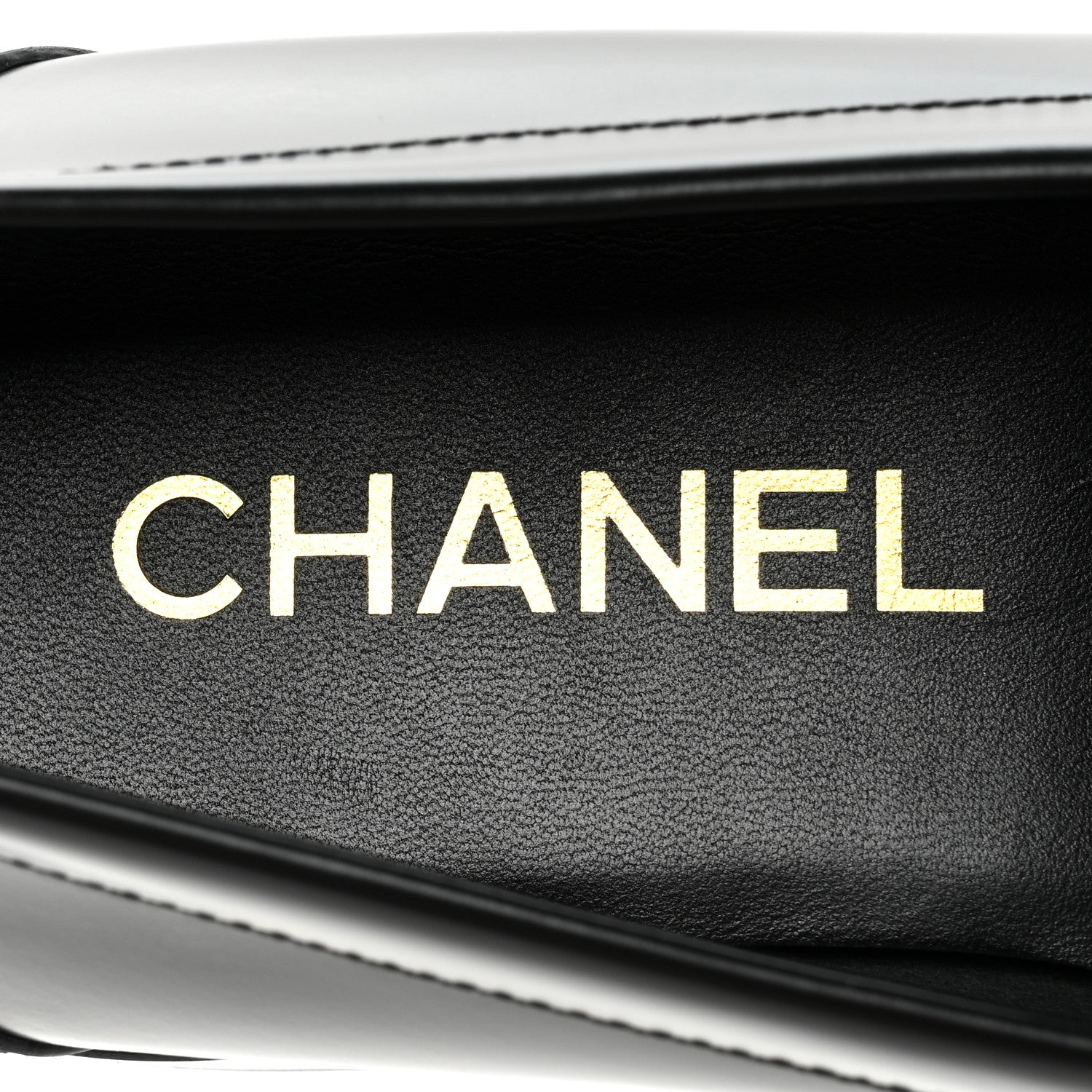 Chanel Shiny Calfskin CC Loafers Black White 38 Black White 7 of 11