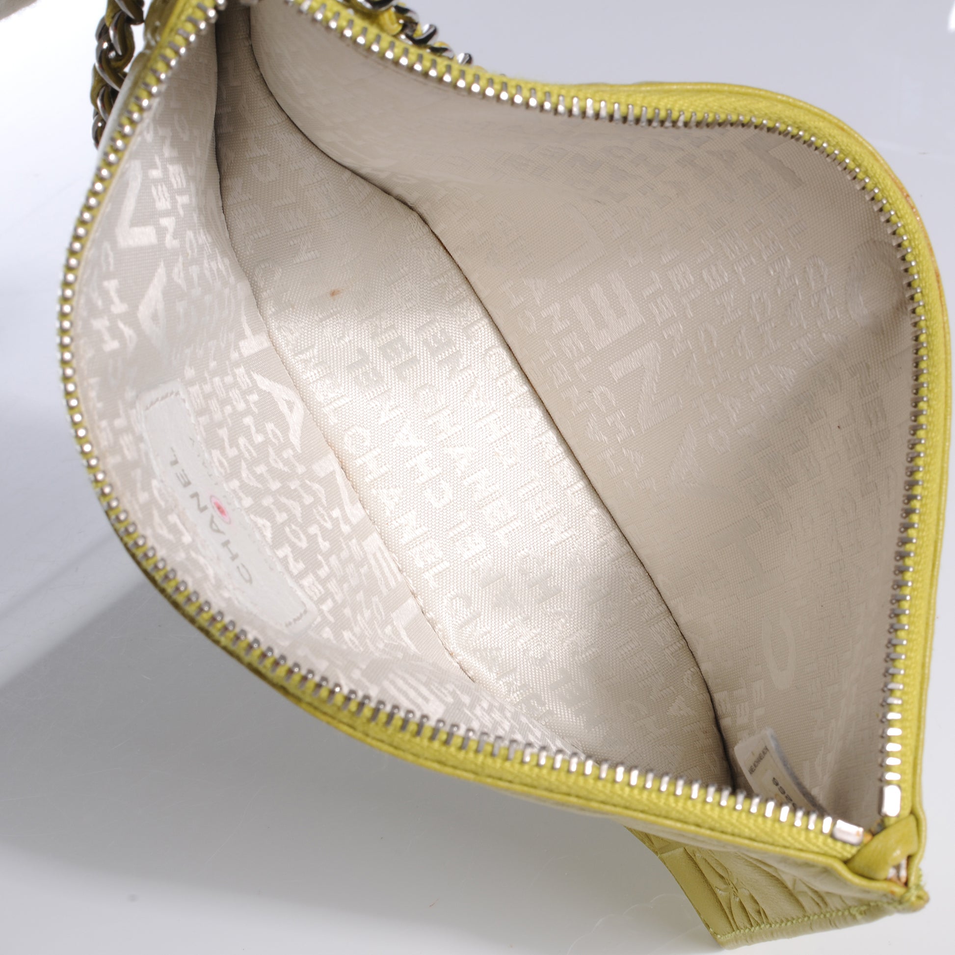 Chanel Lambskin Precious Symbols Pochette Chartreuse 8 of 8