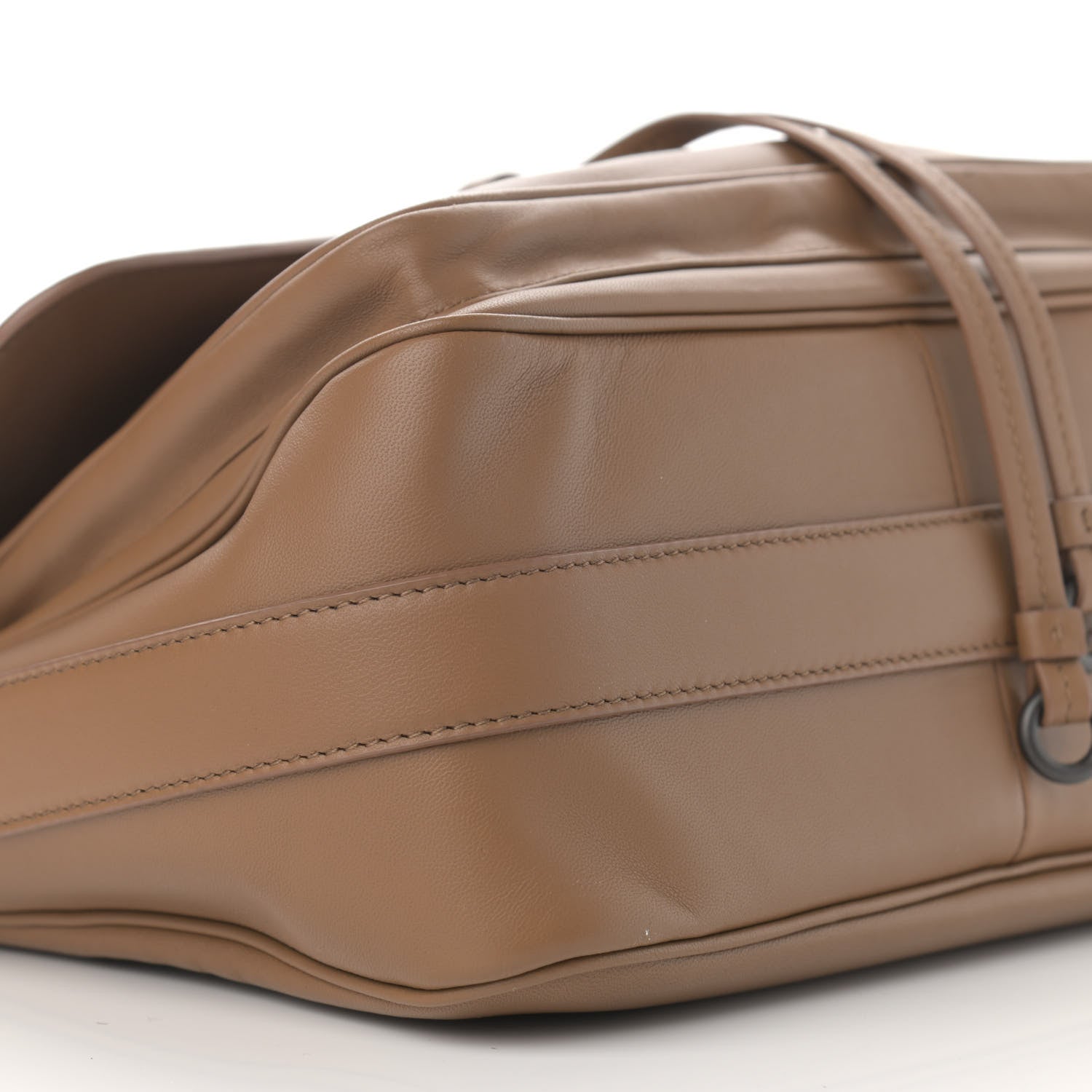 Bottega Veneta Nappa Small Intrecciato Saddle Crossbody Camel 9 of 12