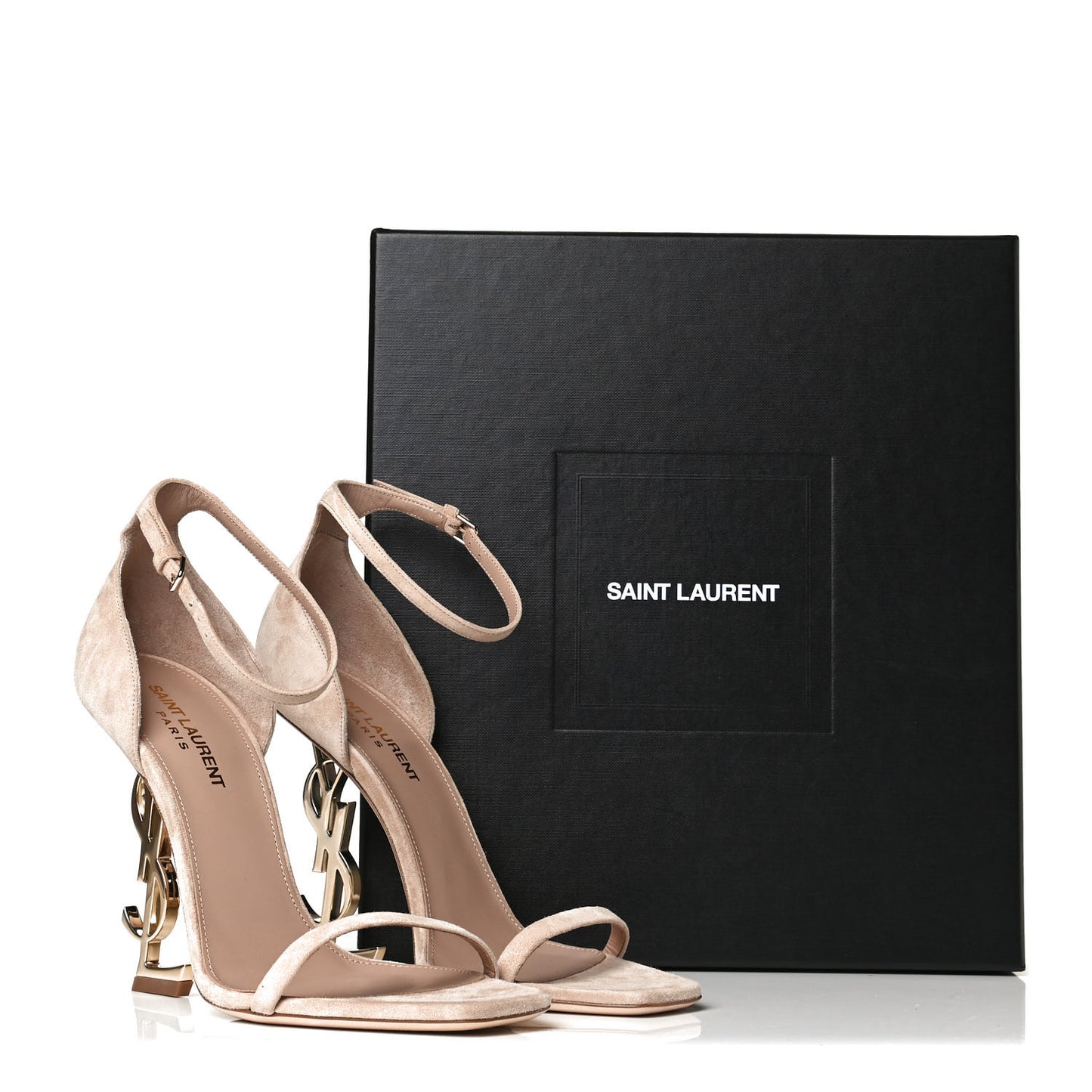 Suede Calfskin Opyum 110 Sandals 38.5 Cachemere Pale Gold