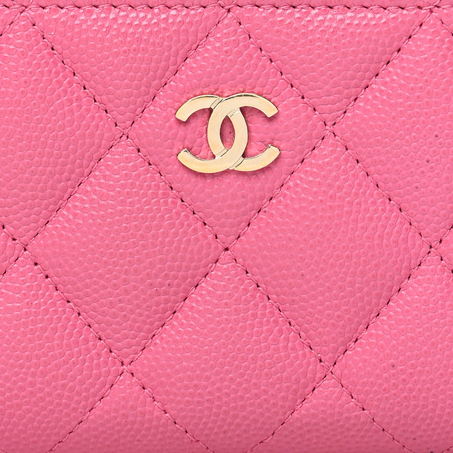Chanel Caviar Quilted Zip Coin Purse Pink 8 of 13
