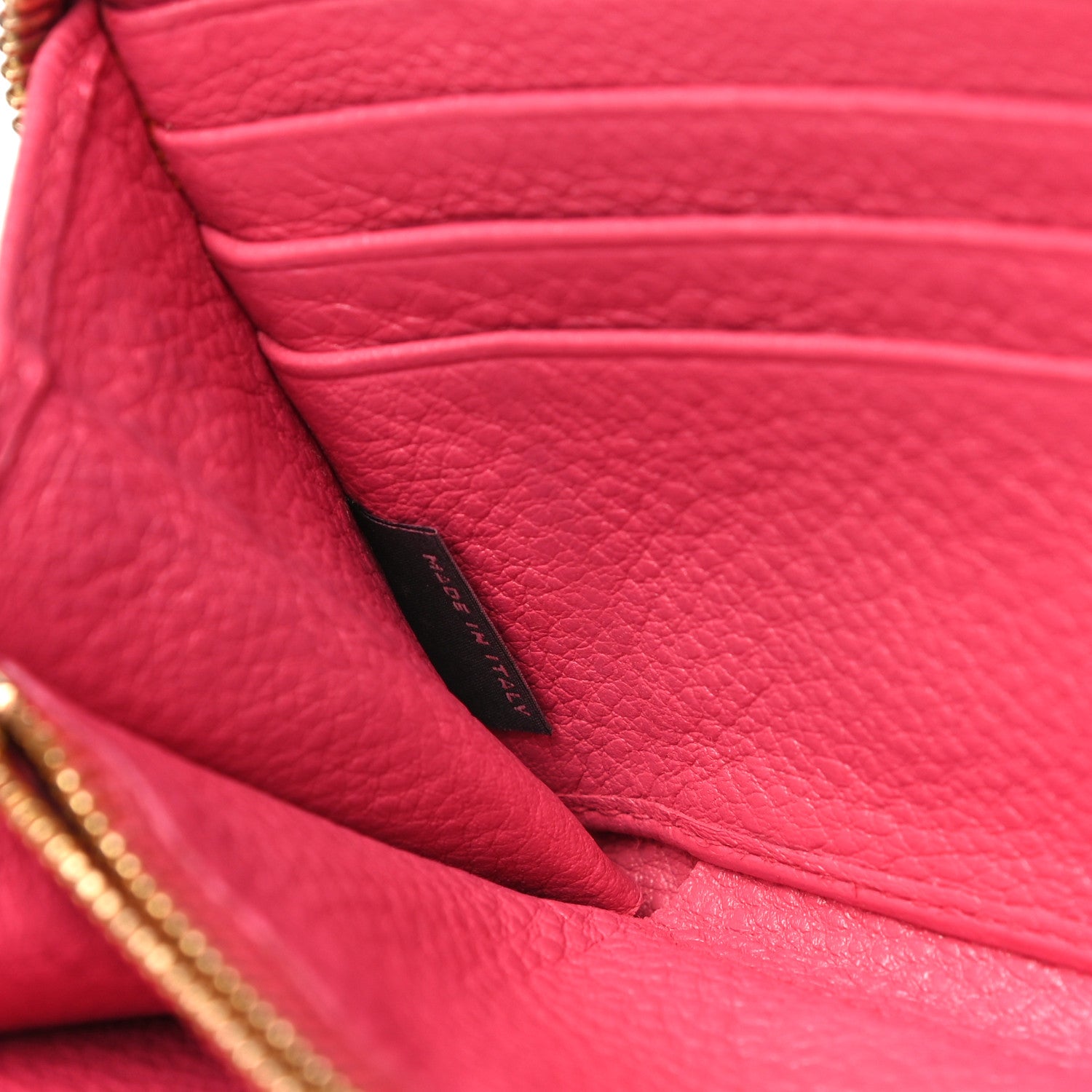 Prada Vitello Daino Zip Around Wallet Peonia 12 of 18
