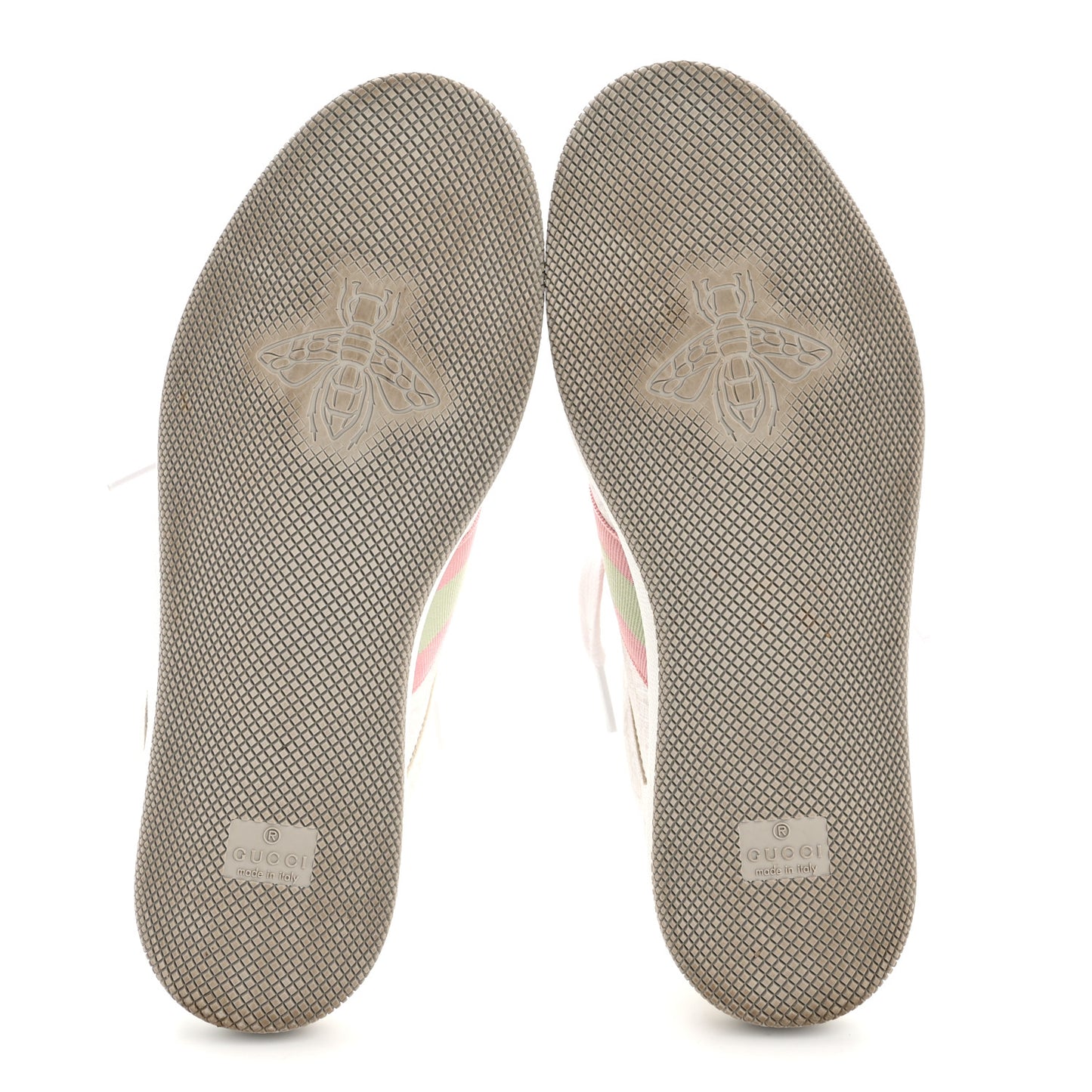 GG Monogram Web Screener Sneakers 38 White Grey Pink