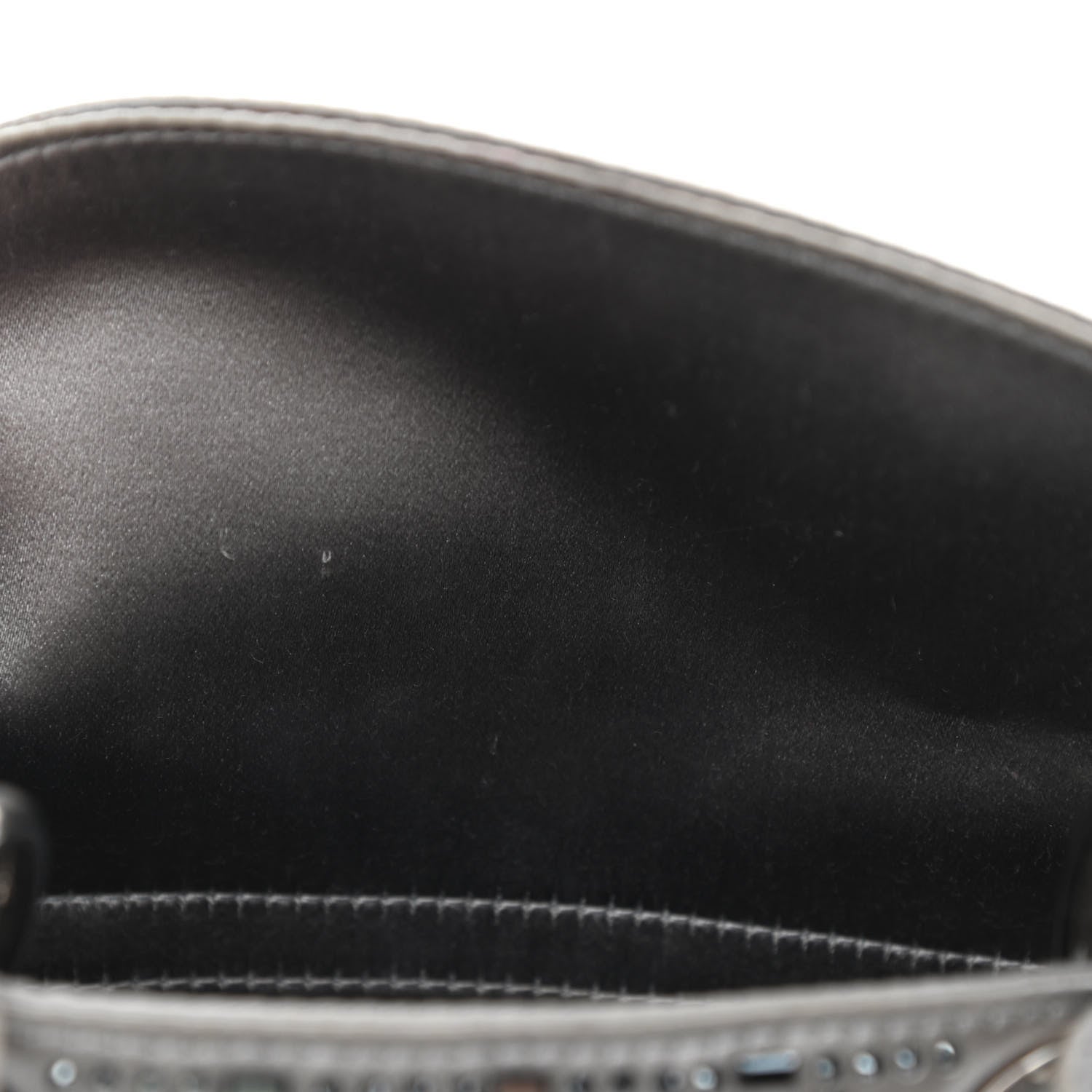 Christian Dior Satin Crystal Cannage Mini Lady Dior Gray 12 of 12