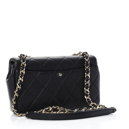 Chanel Lambskin Quilted Resin Bi-Color Chain Flap Bag Black 3 of 11