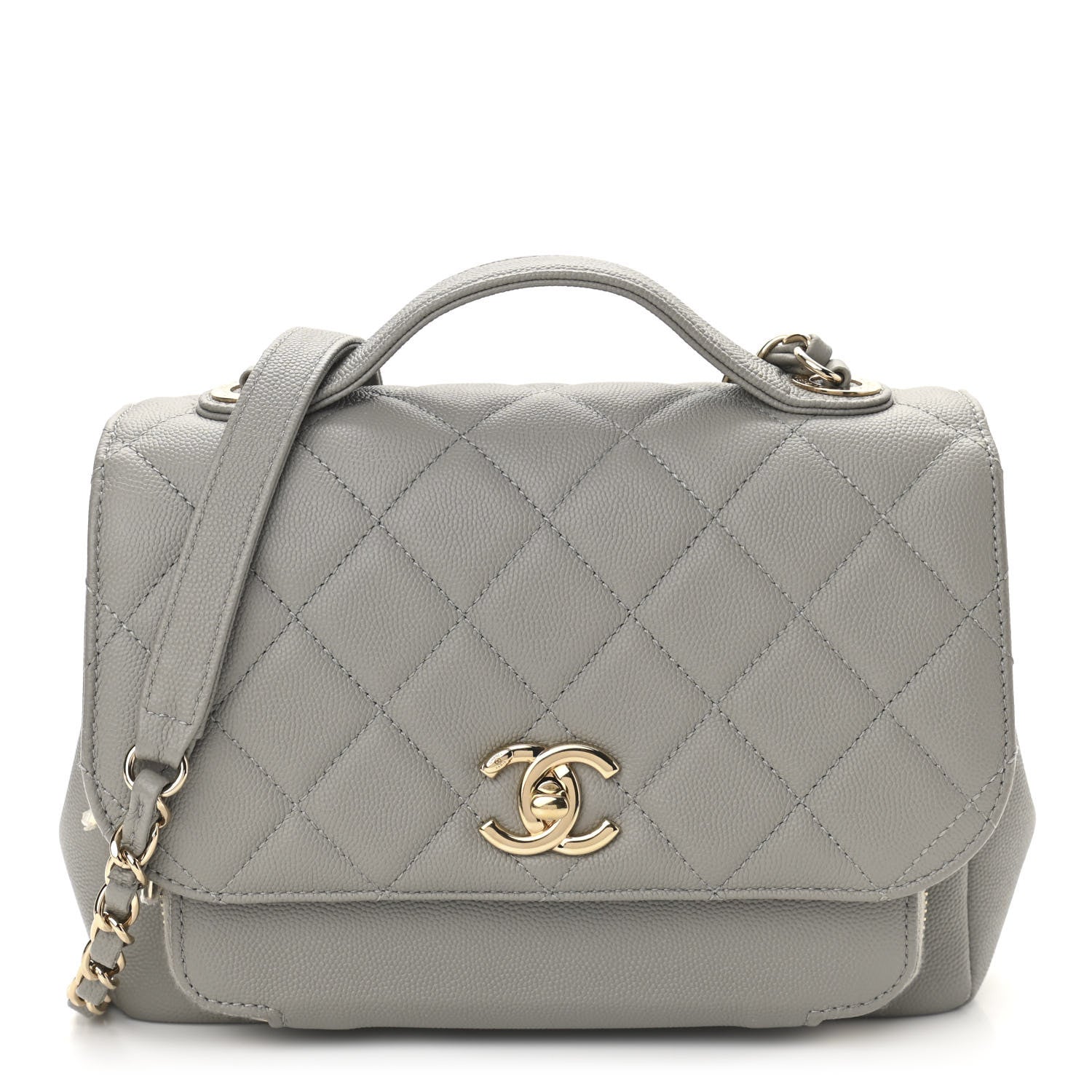 Chanel Caviar Quilted Medium Business Affinity Flap Grey 1 of 10