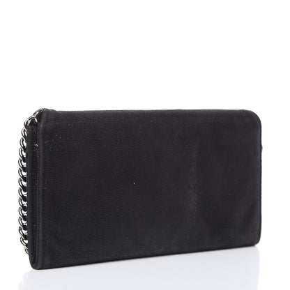 Stella McCartney Shaggy Deer Falabella Flap Wallet Black 3 of 8