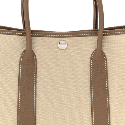 Hermes Twill D Negonda Garden Party 30 TPM Tote Beton Etoupe 8 of 11