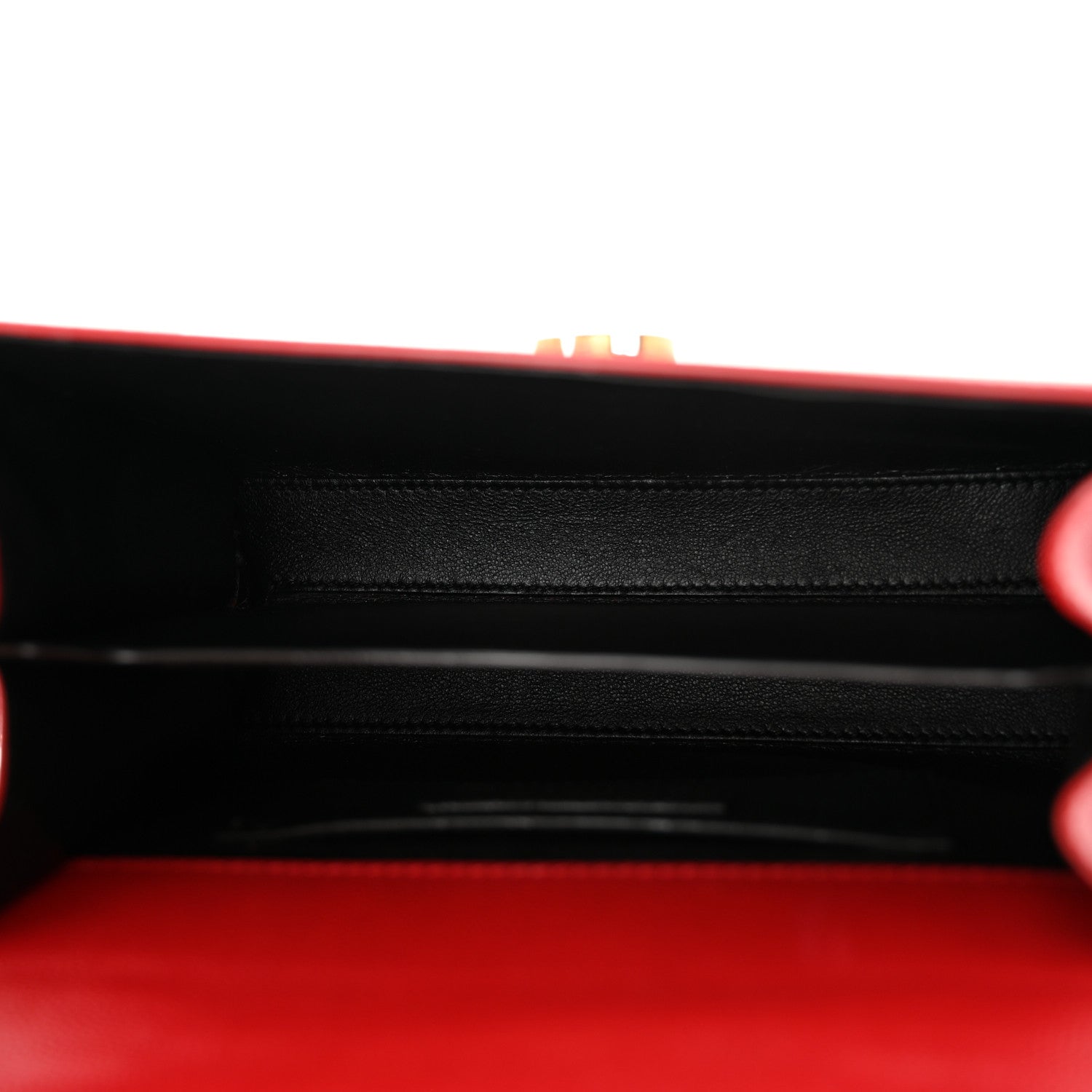 Saint Laurent Grain de Poudre Mini Classic Monogram Cassandra Top Handle Rouge Eros 5 of 11