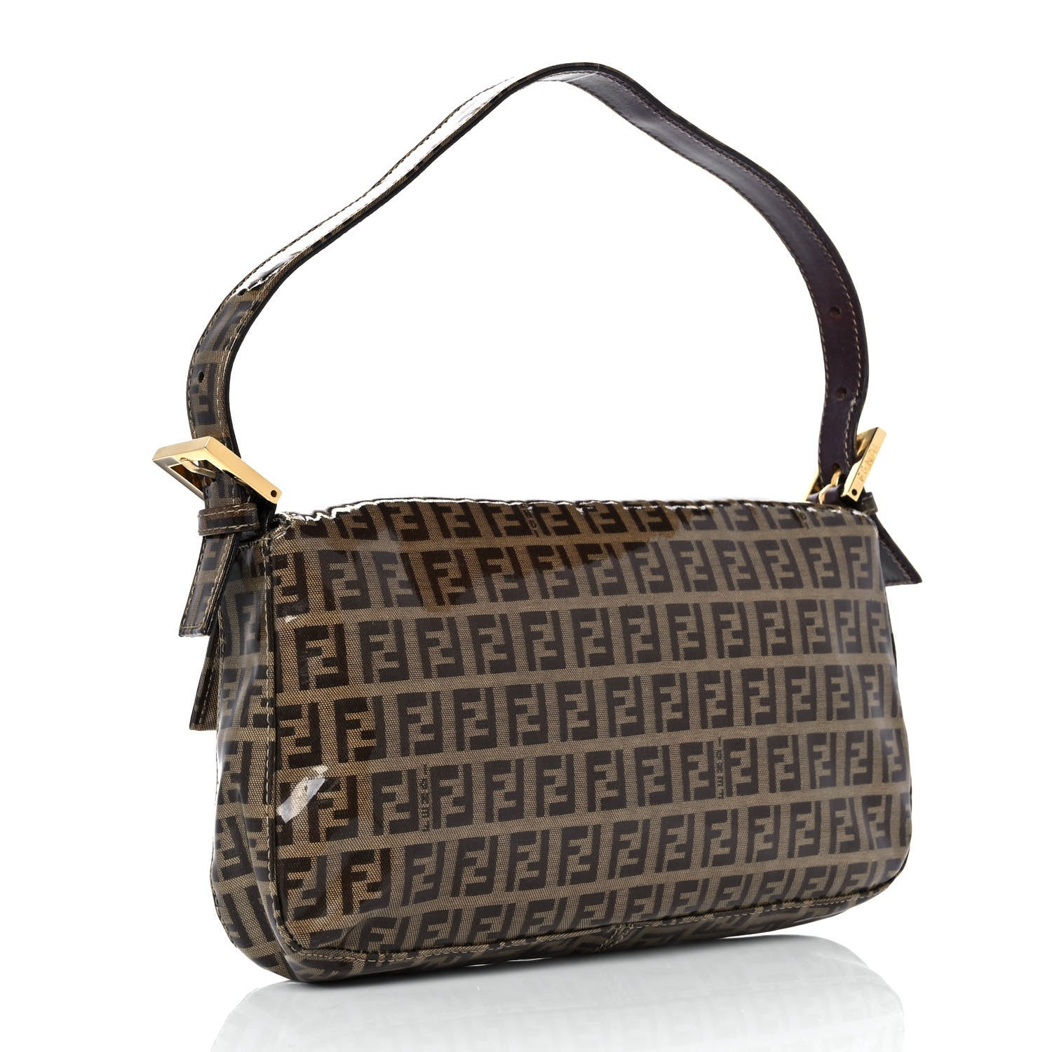 Fendi Vinyl Zucchino Baguette Tobacco 2 of 8