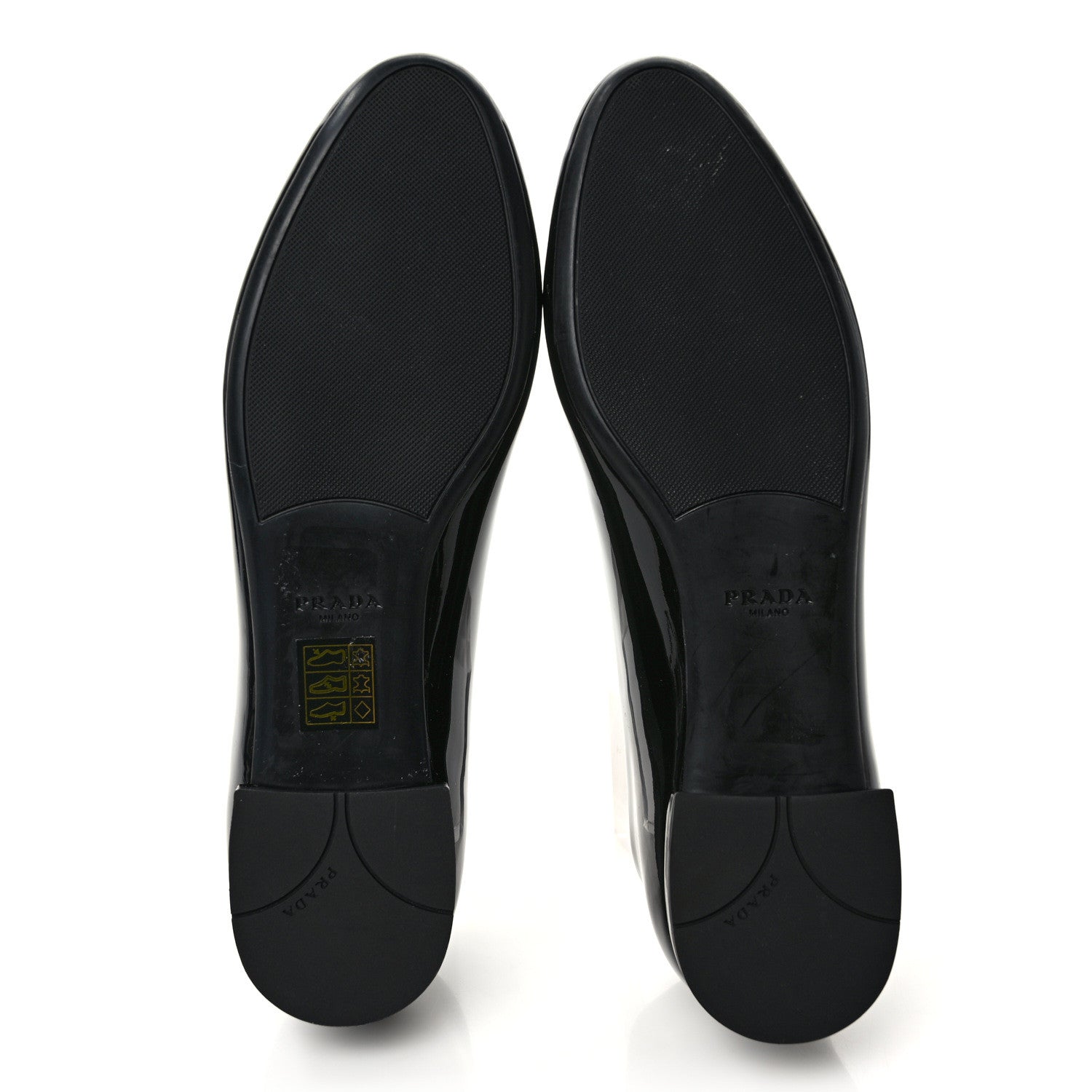 Prada Patent Triangle Ballerina Flats 39.5 Black 37 Black 6 of 9
