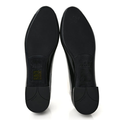 Prada Patent Triangle Ballerina Flats 39.5 Black 37 Black 6 of 9
