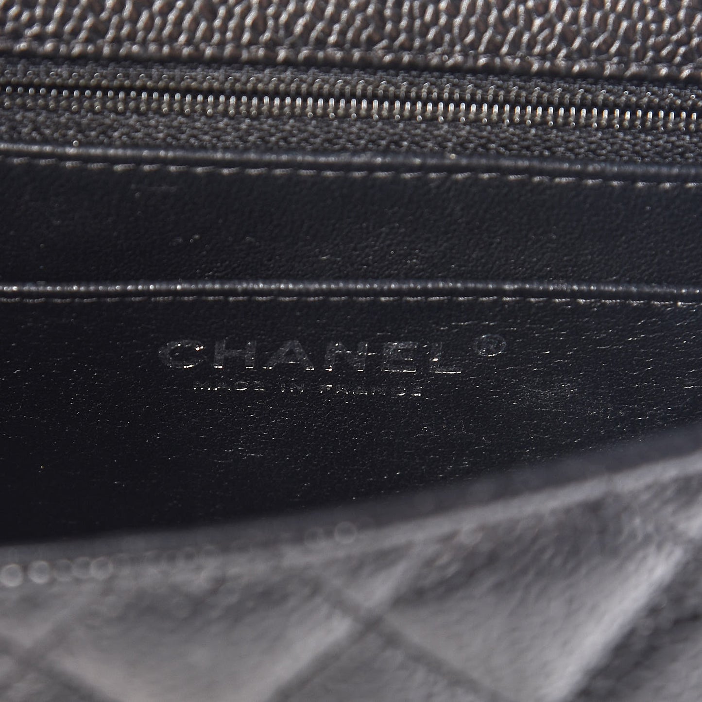 Caviar Quilted Mini Square Flap Black