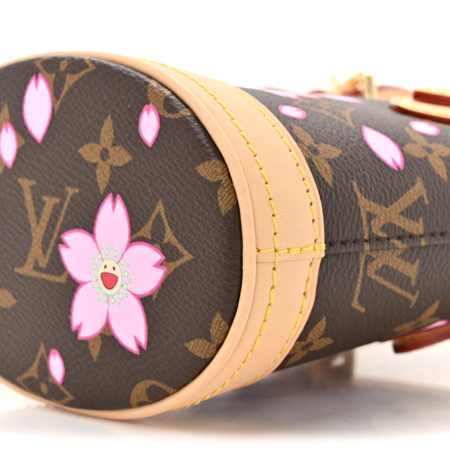 LV X TM Monogram Cherry Blossom Nano Bucket Sakura Brown