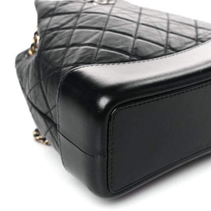 Chanel Aged Calfskin Quilted Small Gabrielle Backpack Black 9 of 10