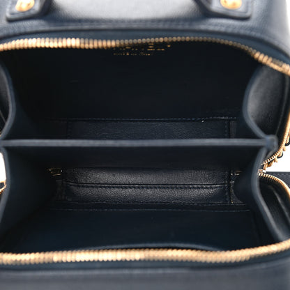 Chanel Caviar Quilted Small CC Filigree Vanity Case Navy 5 of 12