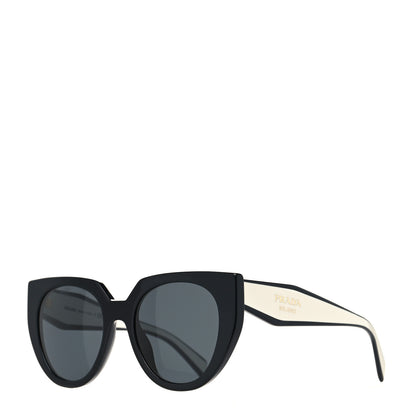 Prada Acetate Sunglasses SPR 14W Black White 1 of 6
