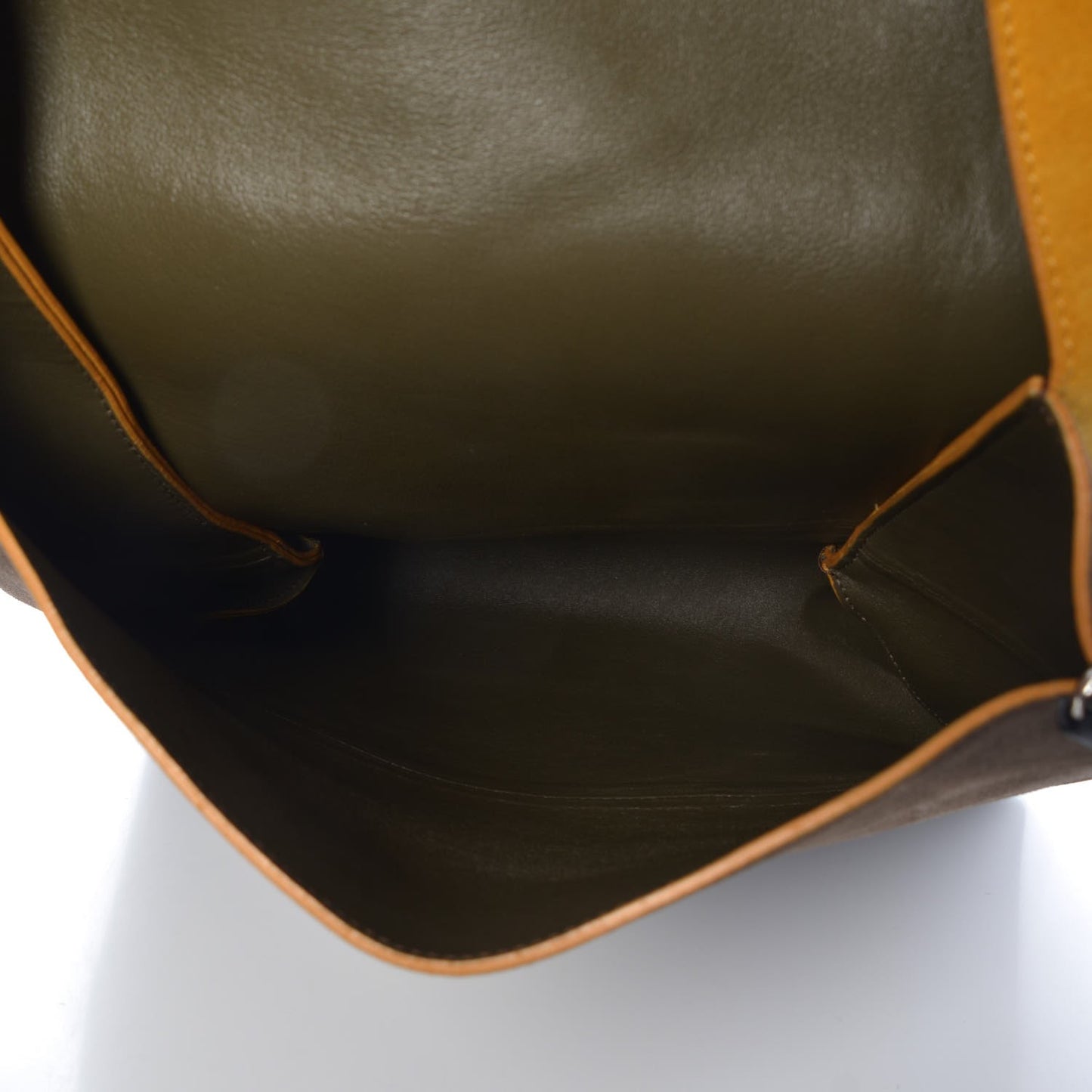 Calfskin Suede All Soft Shoulder Bag Amber