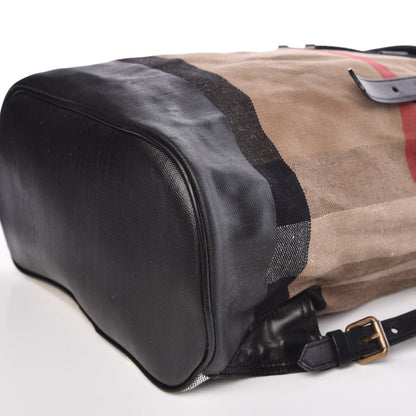 Burberry Canvas Mega Check Doran Backpack Black 11 of 11