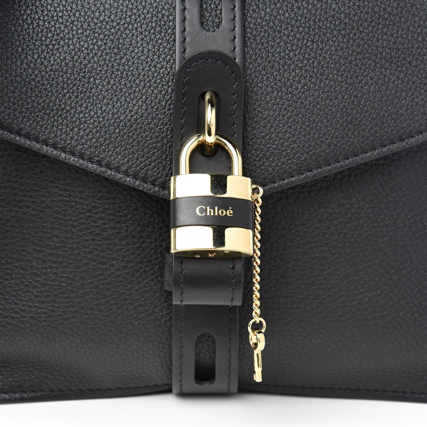 Grained Calfskin Medium Aby Day Shoulder Bag Black