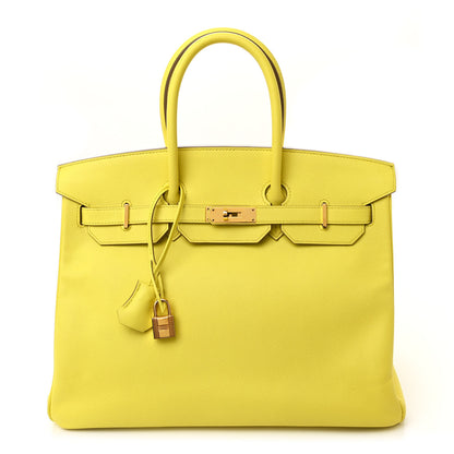 Hermes Epsom Birkin 35 Lime 1 of 14