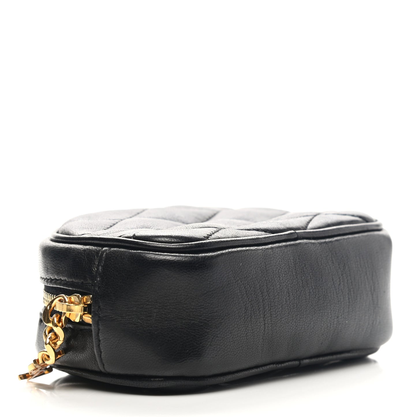 Lambskin Quilted Lolita Cosmetic Pouch Black