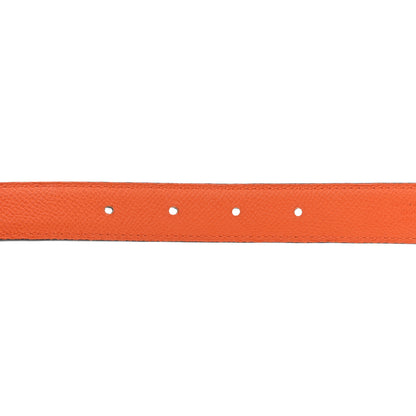 Hermes Swift Epsom 24mm H Torsade Belt 80 32 Black Orange 6 of 9