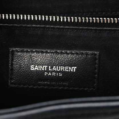 Saint Laurent Calfskin Y Quilted Monogram Medium Loulou Backpack Black 6 of 10