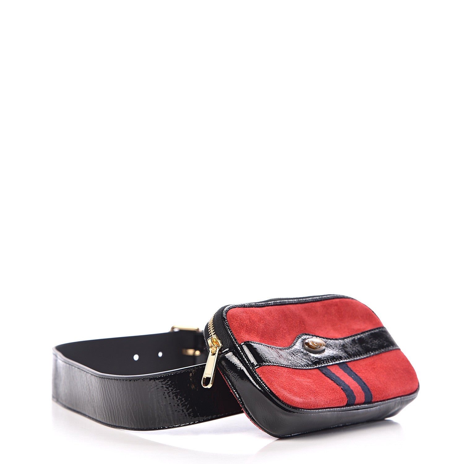 Gucci Suede Patent Ophidia Belted iPhone Case 80 32 Hibiscus Red 3 of 9