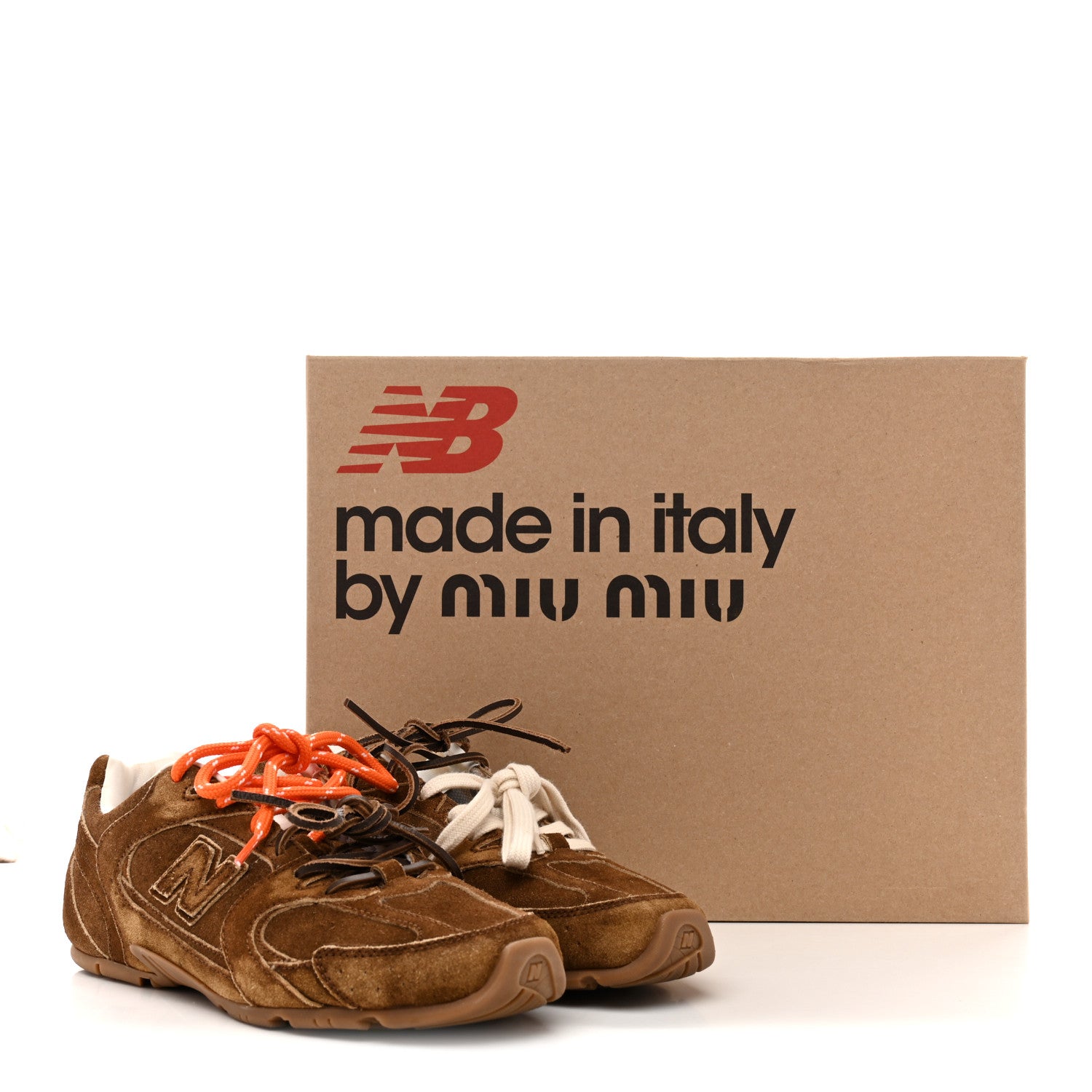 Miu Miu X NEW BALANCE Suede 530 SL Sneakers 35.5 Cinnamon 1828017