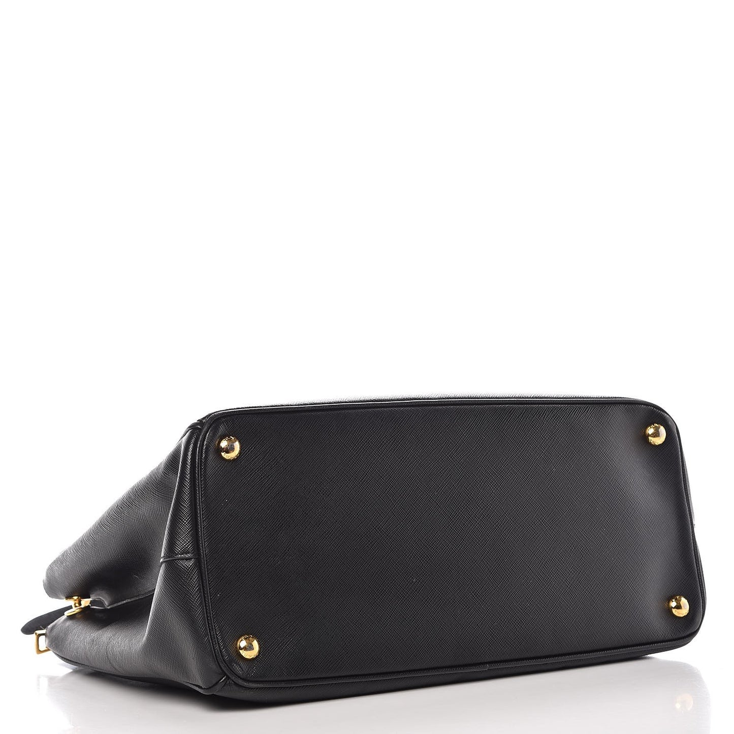 Saffiano Medium Galleria Double Zip Tote Black